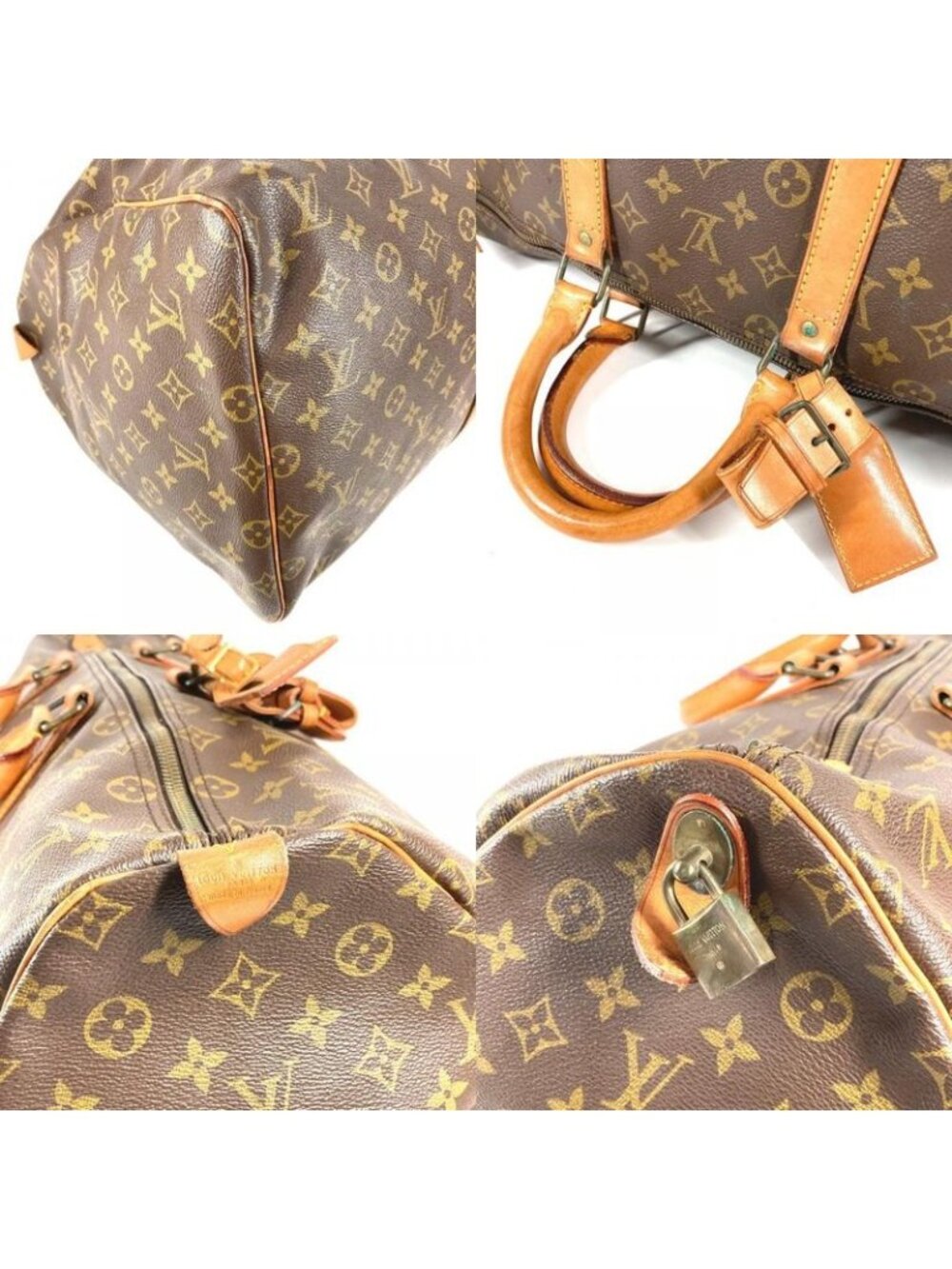 Louis Vuitton Boston Bag Keepall 55 Debeso Monogram Canvas Brown - Picture 7 of 9